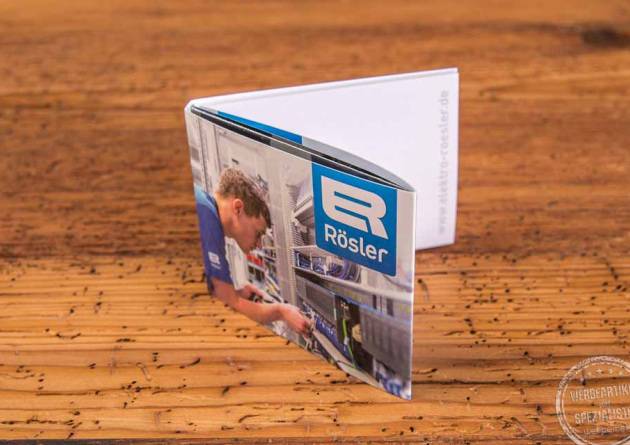 Bewerbermarketing Haftnotizen Leporello mit Logo