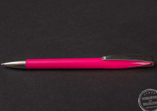 Pinker Klio Kugelschreiber COBRA bedrucken mit Logo als Werbegeschenk