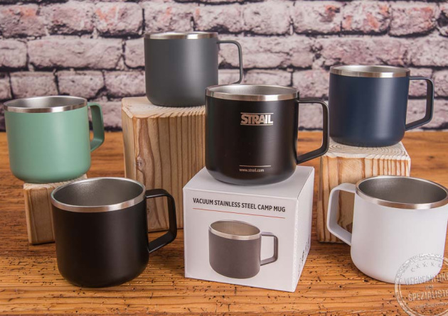 Edelstahl Becher mit Logo