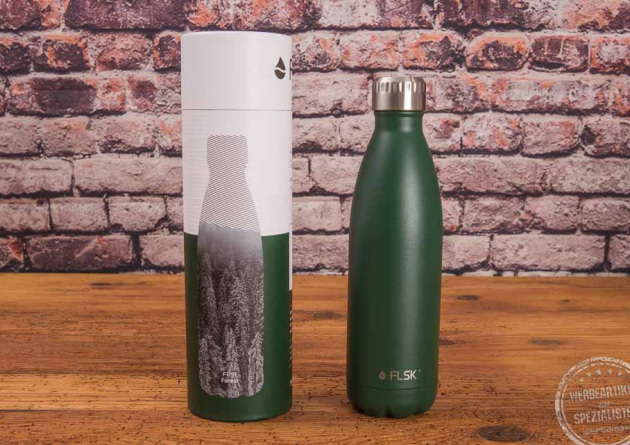 FLSK Flasche grün mit Karton