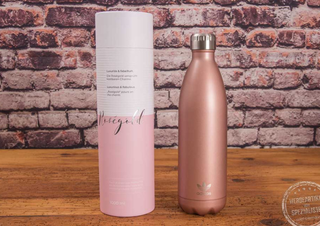 FLSK Flasche rosé gold mit Karton