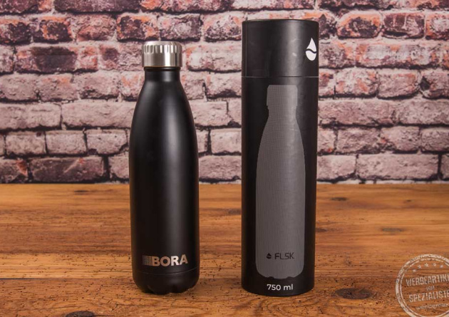 FLSK Flasche schwarz mit Karton