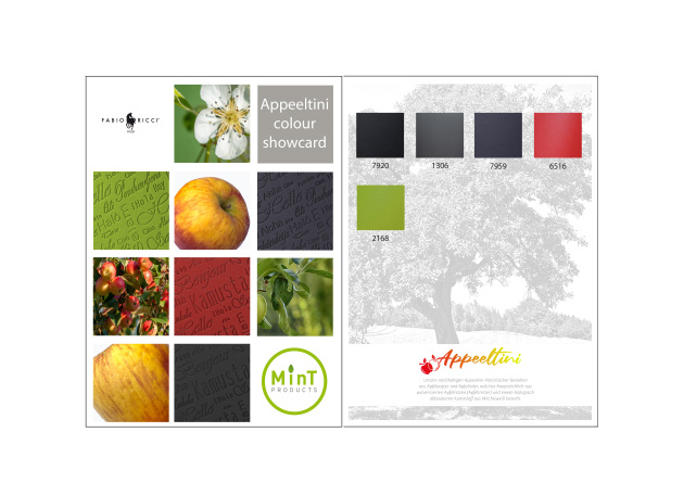 Farbkarte f&uuml;r Appeeltini Buch aus Apfelresten