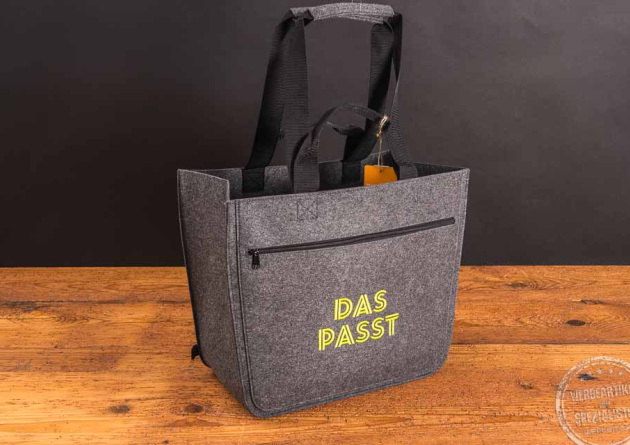 Filzkorb faltbar mit Werbeanbringung