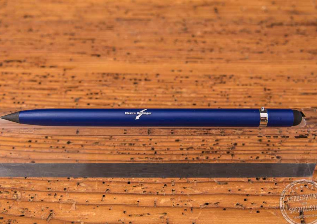 Graphitbleistift blau mit Logo
