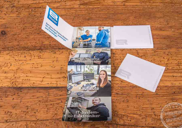 Haftnotizen Leporello Bewerbermarketing