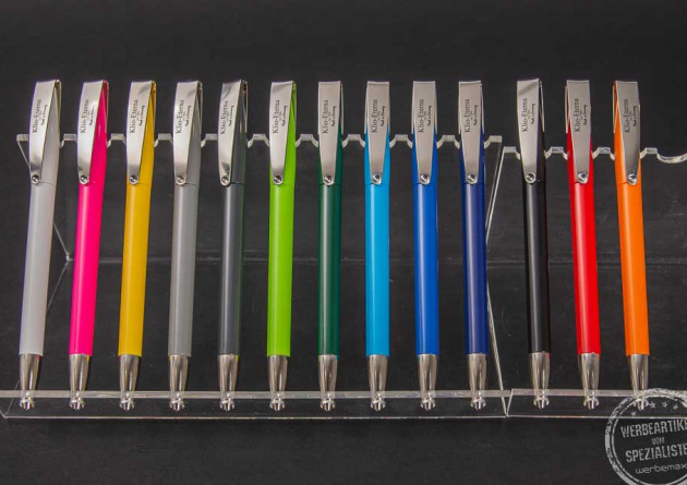 Klio Kugelschreiber COBRA mit Logo als Werbeartikel in verschiedenen Farben