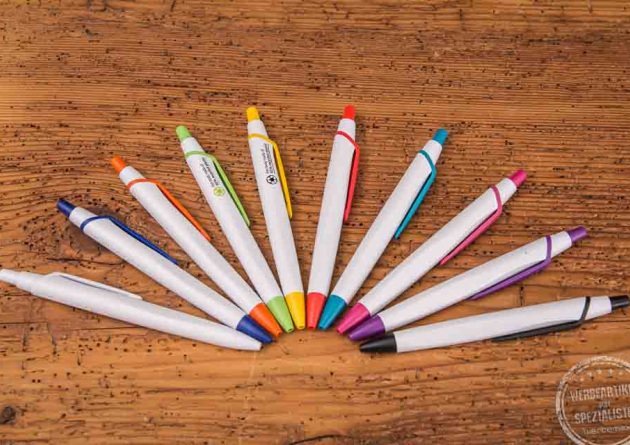 Kugelschreiber Schneider RECO wei&szlig; Farbauswahl