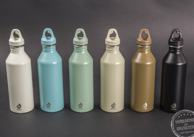 MIZU Trinkflaschen M8 aus Edelstahl in unterschiedlichen Farben als Werbeartikel