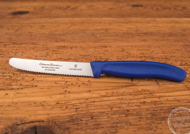Victorinox Tafelmesser blau mit Logogravur