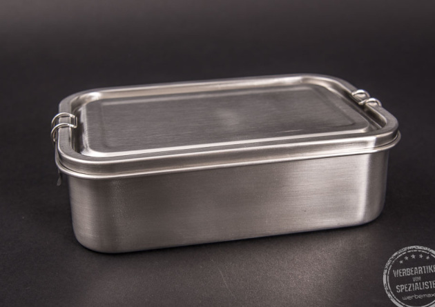 Brotdose als Werbegeschenk mit Logogravur.