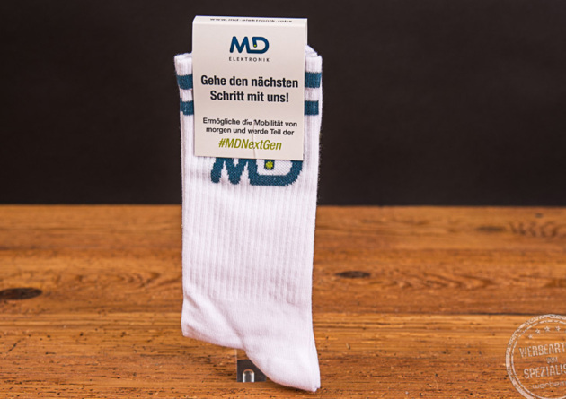 Tennissocken mit Logo MD Elektronik