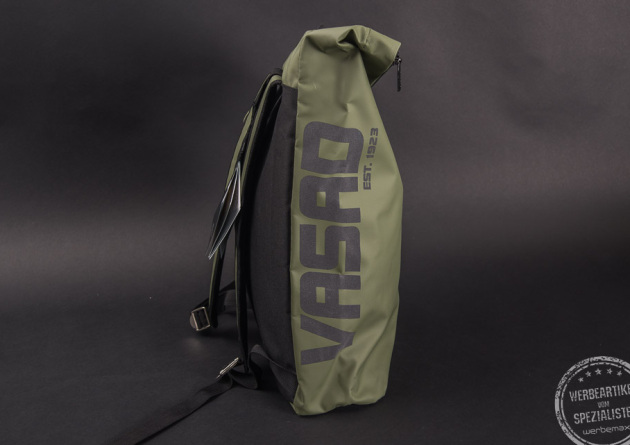VASAD robuster Rucksack in gr&uuml;n mit Logo