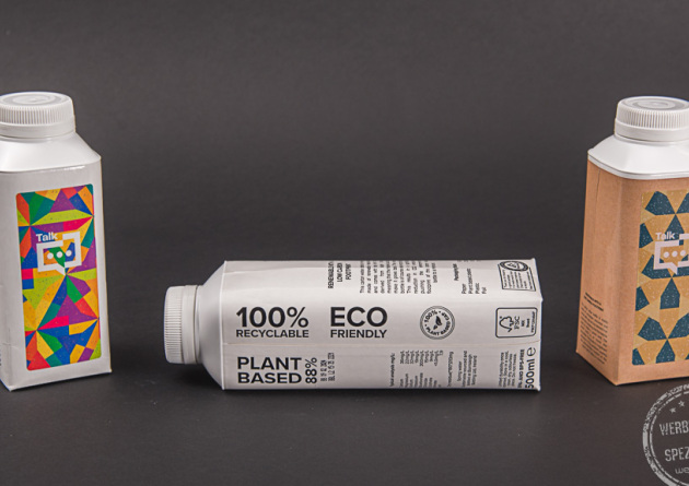 Wasser im TetraPak mit Werbeanbringung