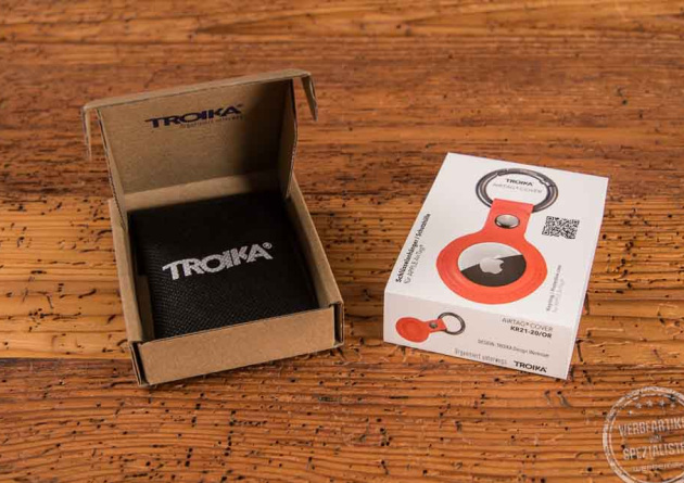 Werbeartikel Troika Apple AirTag in Anh&auml;nger mit Geschenkverpackung