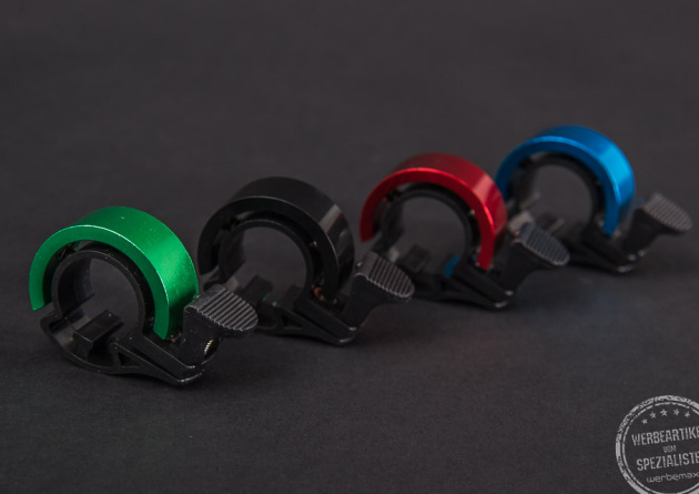 Fahrradklingel SWING in verschiedenen Farben mit Logo bedrucken als Werbeartikel