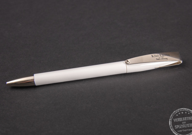 Kugelschreiber COBRA weiß mit Logo 