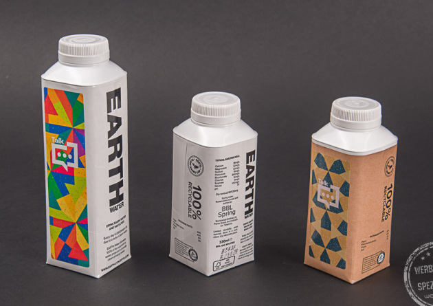 Werbewasser im bedruckten TetraPak