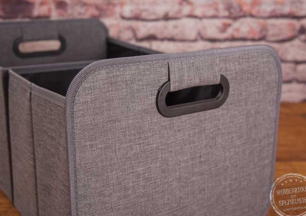 Praktische Autobox in Leinenoptik