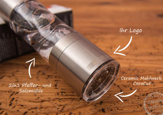 Pfeffermuehle Salzmuehle Duomill als Werbeartikel