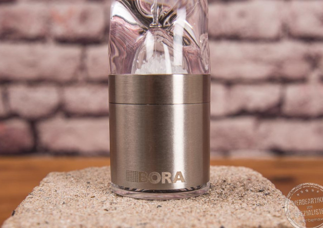 AdHoc Doppelmuehle mit Gravur als hochwertiges Werbegeschenk