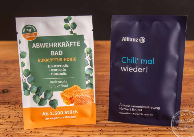 Badezusatz Abwehrkr&auml;fte Bad als Werbegeschenk