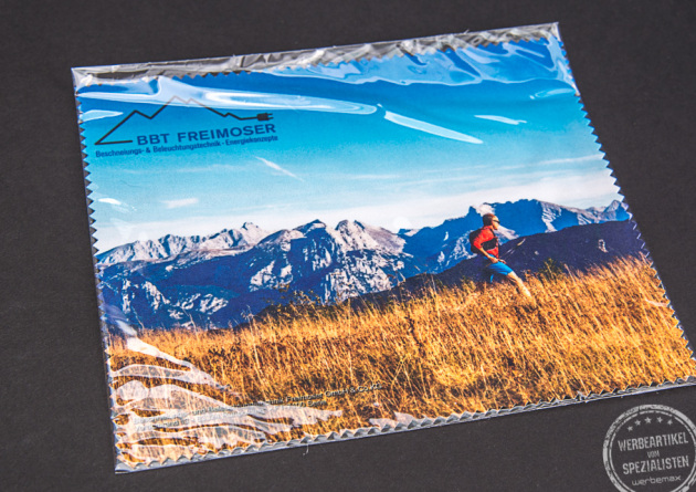 Brillenputztuch mit Firmenlogo 