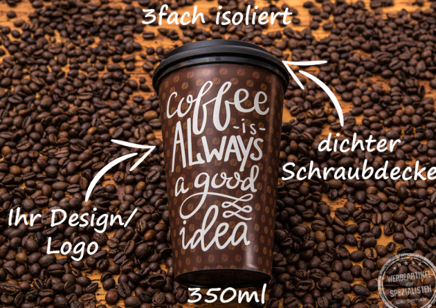 Coffee to Go Becher als Werbeartikel mit Druck