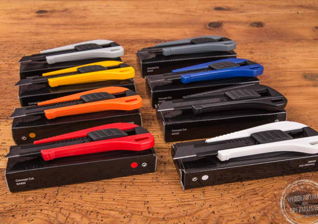 Cuttermesser verschiedene Farben mit Logo