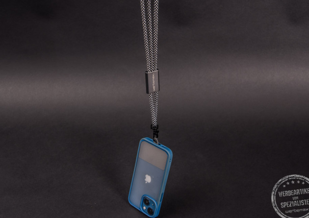 Lany Eco Crossbody Kordelkette f&uuml;r Smartphoneh&uuml;llen als Werbeartikel