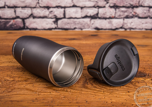 Doppelwaniger Thermobecher mit Logo