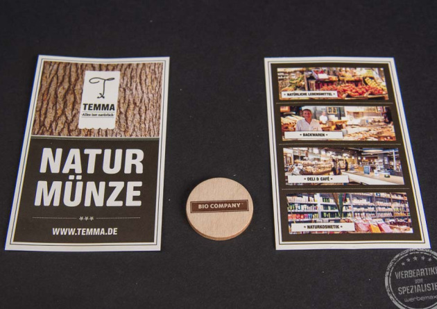 Einkaufswagenchip bedruckt