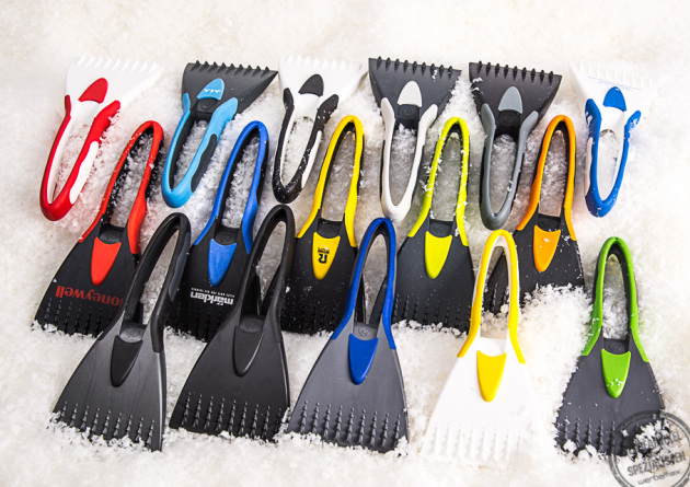 bunte Eiskratzer mit logo