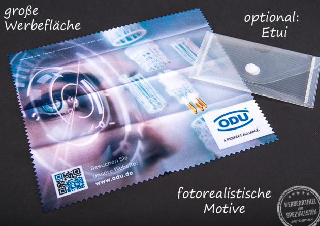 Fotorealistischer Druck auf Brillenputztuch