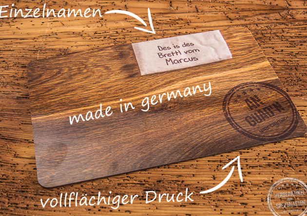 Motivanbringung Fr&uuml;hst&uuml;cksbrettchen Ricolor