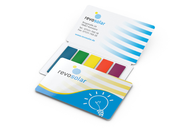 Einmerker mit Logo Karte