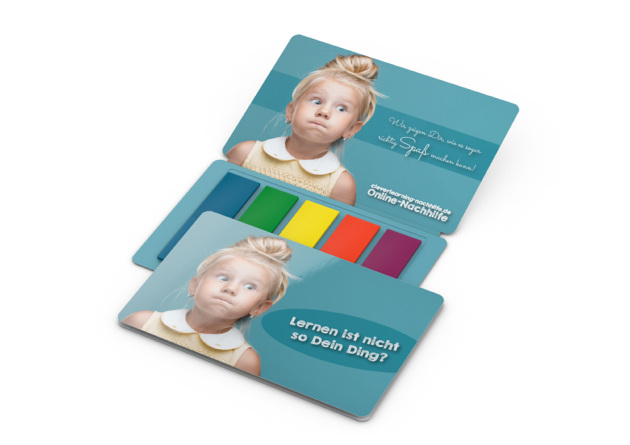 Werbekarte mit Filmmarker