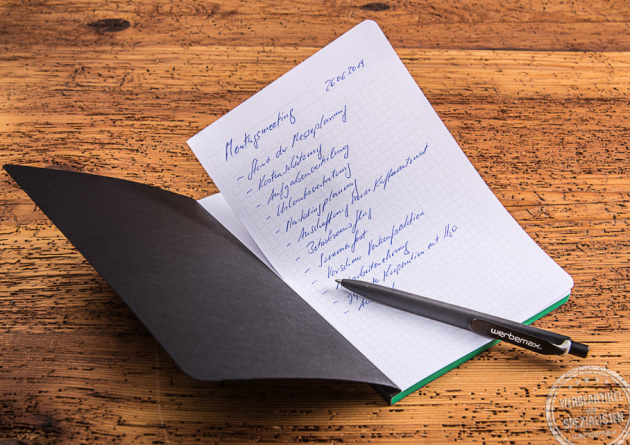 Notebook mit Pr&auml;gung