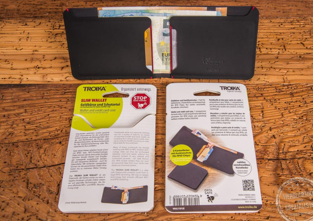 slim wallet beldbörse mit logo