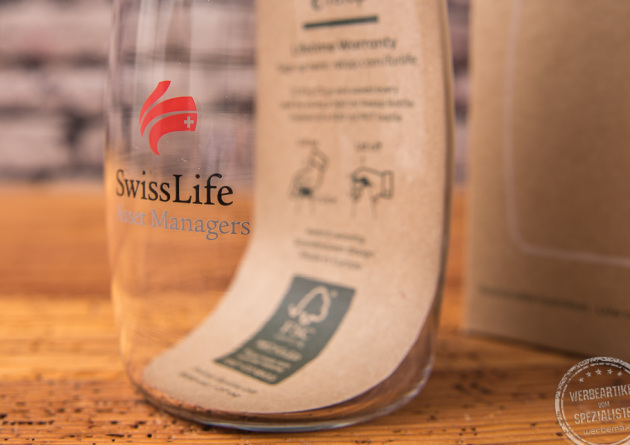 retap 08 glas trinkflasche mit Logodruck