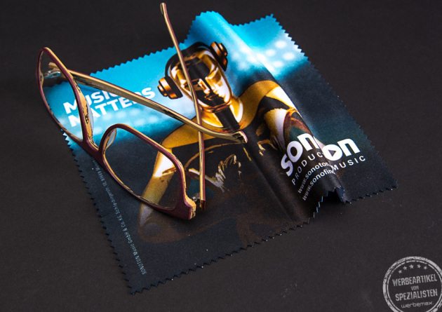 Messeartikel Brillenputztuch mit Druck