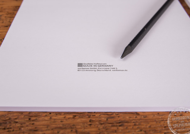 Haftnotizen Mousepad Made in Germany mit Logodruck