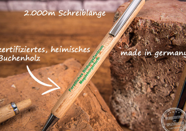 Logokugelschreiber aus Holz