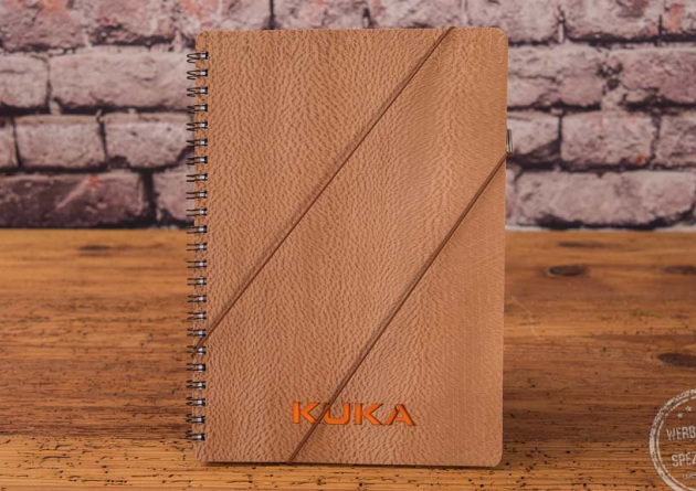 Wood You Notizbuch mit Echtholz Furnier rotbraun