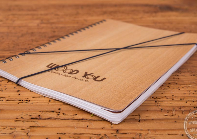 Wood You Holznotizbuch mit Lasergravur