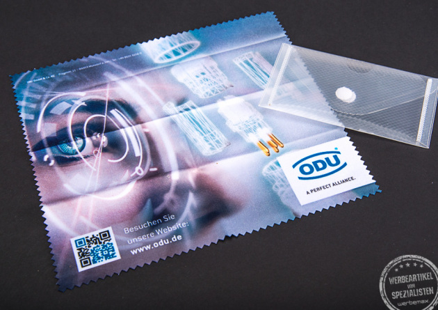 Werbemittel Idee Brillenputztuch