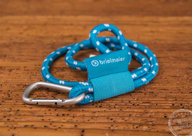 Blaues Schlüsselband mit Logo Brielmaier 