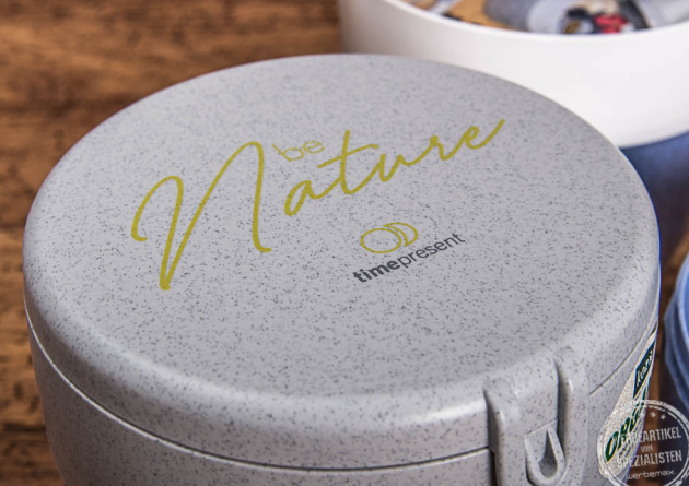 Bento Box von Koziol mit Logo Druck in grau