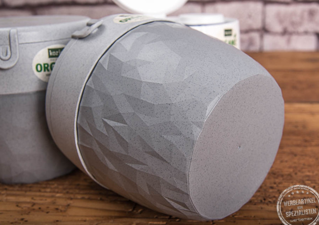 Bentobox Lunchbox in grau von Koziol: 3-teilige Vorratsdose als Werbegeschenk