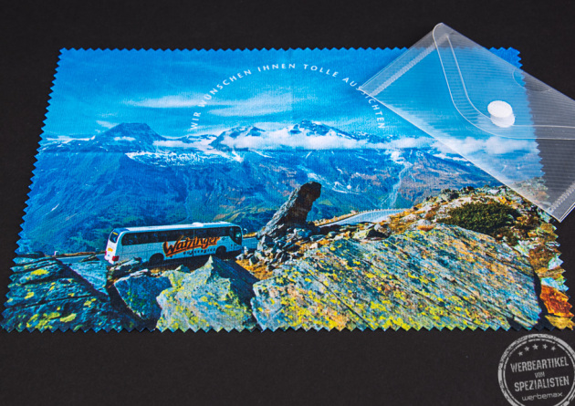 Werbeartikel Einzelverpackung Brillenreinigungstuch